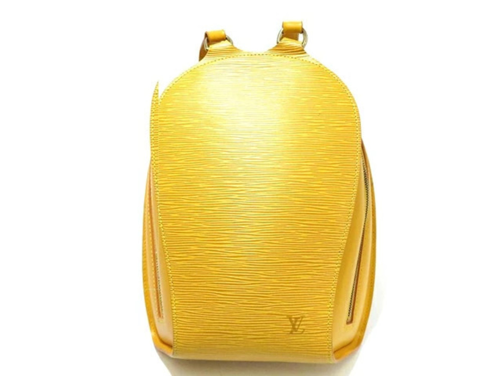 LOUIS VUITTON Bag Backpack Daypack Mabillon Epi Tassili Yellow